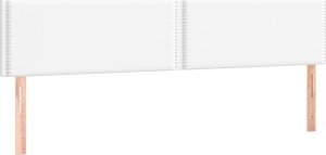 vidaXL Łóżko kontynentalne z materacem, białe, 120x190 cm, ekoskóra 7