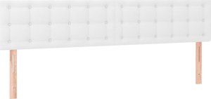 vidaXL Łóżko kontynentalne z materacem, białe, 120x190 cm, ekoskóra 7