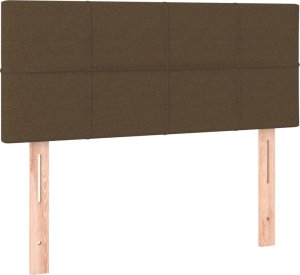 vidaXL Łóżko kontynentalne z materacem, ciemnobrązowe, 120x190 cm 7