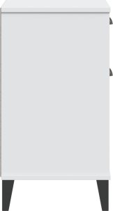 vidaXL Szafka nocna , biała, lite drewno sosnowe 7