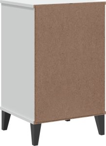 vidaXL Szafka nocna , biała, lite drewno sosnowe 8