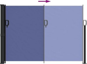 vidaXL Zwijana markiza boczna, niebieska, 140 x 600 cm 5