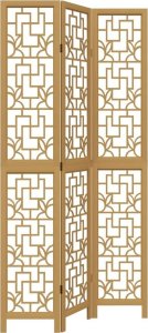 vidaXL Parawan pokojowy, 3-panelowy, lite drewno paulowni 2