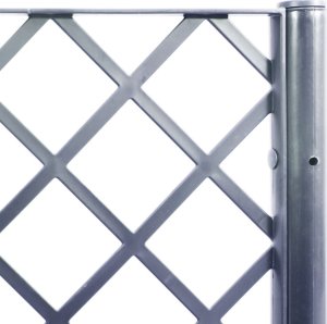 vidaXL Donica ogrodowa z kratką, szara, 160x160x140 cm, PP 8