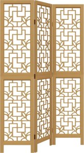 vidaXL Parawan pokojowy, 3-panelowy, lite drewno paulowni 2