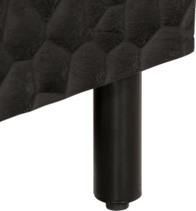 vidaXL Szafka, czarna, 40x33x110 cm, lite drewno mango 11