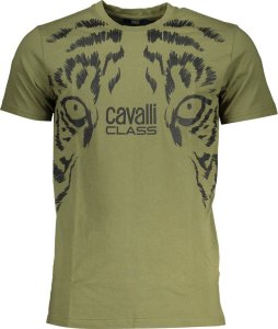 Cavalli Class ZIELONY T-SHIRT MĘSKI Z KRÓTKIM RĘKAWEM KLASY CAVALLI 2XL 1