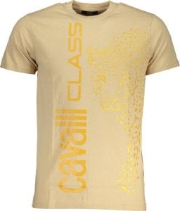 Cavalli Class T-SHIRT MĘSKI Z KRÓTKIM RĘKAWEM KLASY CAVALLI BEŻOWY L 1