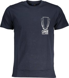 Cavalli Class NIEBIESKI T-SHIRT MĘSKI Z KRÓTKIM RĘKAWEM KLASY CAVALLI M 1