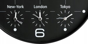 Unilux Vægur Unilux On-Time sort ø30,5cm 4 tidszoner 2