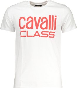 Cavalli Class T-SHIRT MĘSKI Z KRÓTKIM RĘKAWEM KLASY CAVALLI BIAŁY 2XL 1