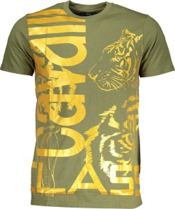 Cavalli Class ZIELONY T-SHIRT MĘSKI Z KRÓTKIM RĘKAWEM KLASY CAVALLI M 1