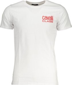 Cavalli Class T-SHIRT MĘSKI Z KRÓTKIM RĘKAWEM KLASY CAVALLI BIAŁY 2XL 1