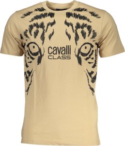 Cavalli Class T-SHIRT MĘSKI Z KRÓTKIM RĘKAWEM KLASY CAVALLI BEŻOWY 2XL 1