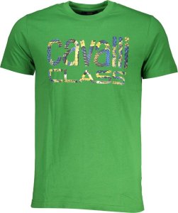 Cavalli Class ZIELONY T-SHIRT MĘSKI Z KRÓTKIM RĘKAWEM KLASY CAVALLI M 1