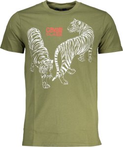 Cavalli Class ZIELONY T-SHIRT MĘSKI Z KRÓTKIM RĘKAWEM KLASY CAVALLI M 1