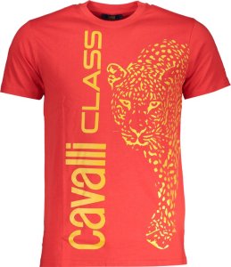 Cavalli Class T-SHIRT MĘSKI Z KRÓTKIM RĘKAWEM KLASY CAVALLI CZERWONY M 1