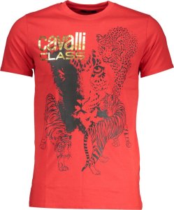 Cavalli Class T-SHIRT MĘSKI Z KRÓTKIM RĘKAWEM KLASY CAVALLI CZERWONY M 1