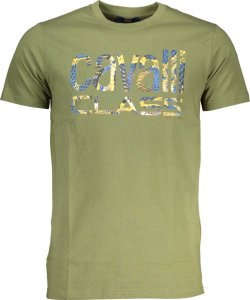 Cavalli Class ZIELONY T-SHIRT MĘSKI Z KRÓTKIM RĘKAWEM KLASY CAVALLI M 1