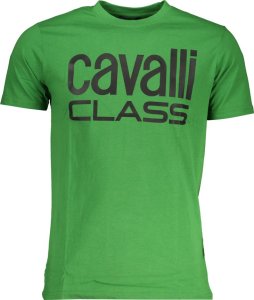 Cavalli Class ZIELONY T-SHIRT MĘSKI Z KRÓTKIM RĘKAWEM KLASY CAVALLI M 1