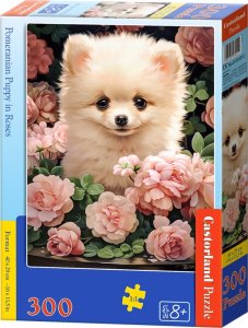 Castorland Puzzle 300 Pomeranian Puppy in Roses CASTOR 1