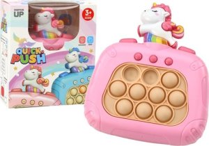 LeanToys Gra Sensoryczna Jednorożec Pop It Na Baterie Światła Dźwięki Różowa Niebieska 1