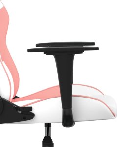 Fotel vidaXL vidaXL Fotel gamingowy, biało-różowy, sztuczna skóra 10