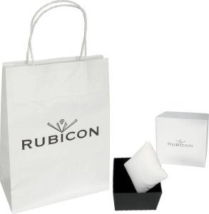 Zegarek Rubicon Zegarek Rubicon RNBE51 damski różowe złoto czarny . 2