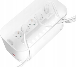 Listwa zasilająca LogiLink LogiLink Kabelbox m. 5-fach-Steckdosenleiste USB/Schuko wei 6