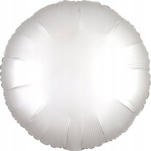 AMSCAN Balon foliowy Lustre biały okr±gły 43cm 1