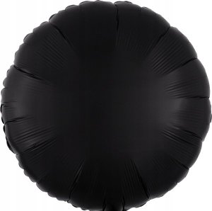 AMSCAN Balon foliowy Lustre Black okr±gły 43cm 1