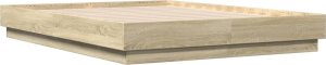 vidaXL vidaXL Rama łóżka, dąb sonoma, 140x190 cm, materiał drewnopochodny 5