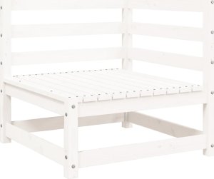 vidaXL vidaXL 5-cz. zestaw mebli ogrodowych, biały, lite drewno sosnowe 4