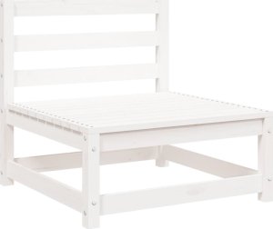 vidaXL vidaXL 5-cz. zestaw mebli ogrodowych, biały, lite drewno sosnowe 5