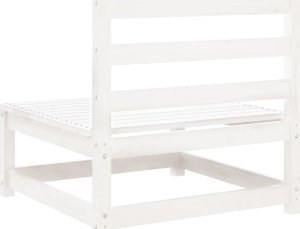 vidaXL vidaXL 5-cz. zestaw mebli ogrodowych, biały, lite drewno sosnowe 8