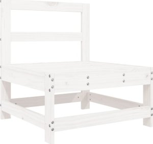 vidaXL vidaXL 5-cz. zestaw mebli ogrodowych, biały, lite drewno sosnowe 5