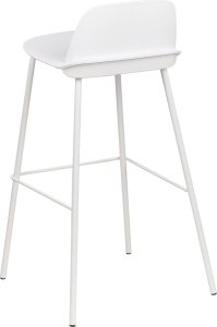 Beliani Zestaw 4 krzeseł barowych biały MORA 5