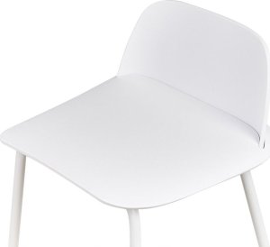 Beliani Zestaw 4 krzeseł barowych biały MORA 6