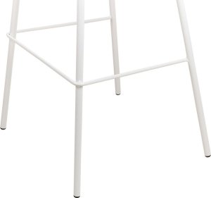 Beliani Zestaw 4 krzeseł barowych biały MORA 7