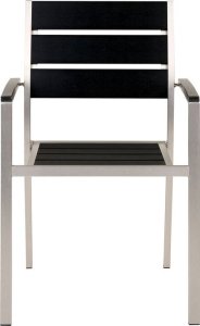 Beliani Zestaw ogrodowy stół i 6 krzeseł czarny VERNIO 4