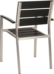 Beliani Zestaw ogrodowy stół i 6 krzeseł czarny VERNIO 5