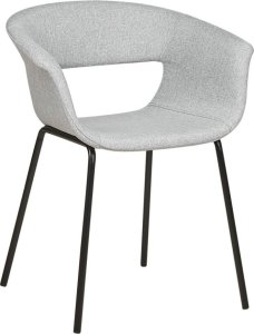 Beliani Zestaw 2 krzeseł do jadalni szary ELMA 2