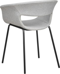 Beliani Zestaw 2 krzeseł do jadalni szary ELMA 4