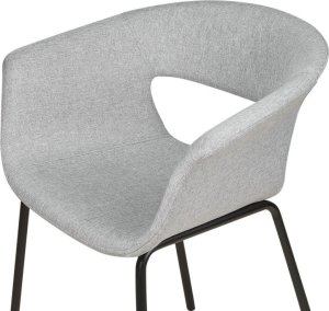 Beliani Zestaw 2 krzeseł do jadalni szary ELMA 5