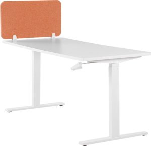 Beliani Przegroda na biurko 72 x 40 cm czerwona WALLY 5