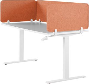 Beliani Przegroda na biurko 72 x 40 cm czerwona WALLY 7