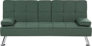 Beliani Sofa rozkładana zielona ROXEN Lumarko! 1