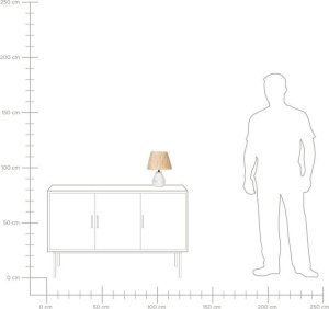 Lampka biurkowa Beliani Zestaw 2 lampek nocnych ceramicznych biały ARWADITO 9