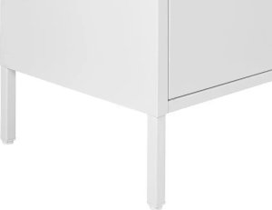 Beliani Szafka dwudrzwiowa metalowa biała URIA 15