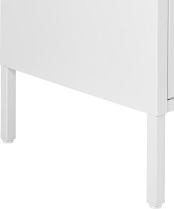 Beliani Szafka dwudrzwiowa metalowa biała URIA 10